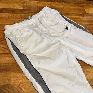Nike White and Gray Men Track Pants Large